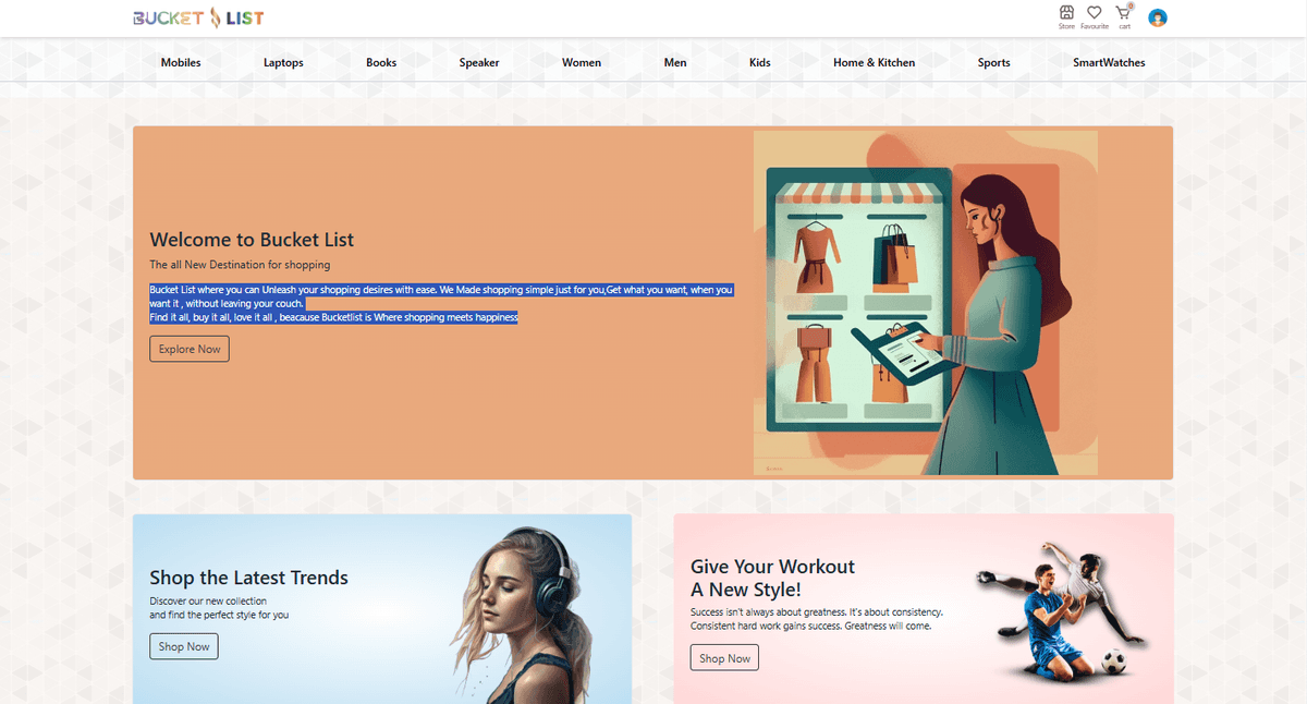 Bucket List Project Detail Bucket List - Case Study by MSP Webcraft