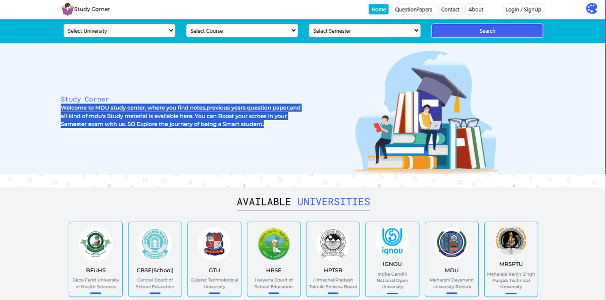 Study Corner Project Detail Study Corner - Case Study by MSP Webcraft